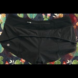 Lululemon black running shorts